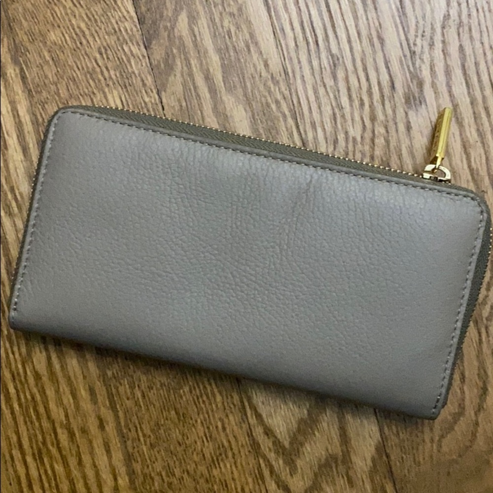 Grey leather wallet